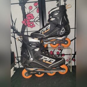 Rollerblade Men's Black and Orange Inline Skates